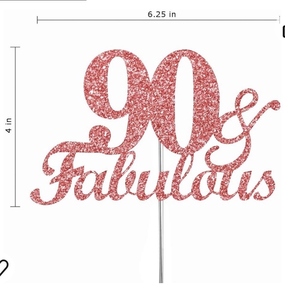 90 & Fabulous Rose Gold Party Decorations - Picture 2 of 6